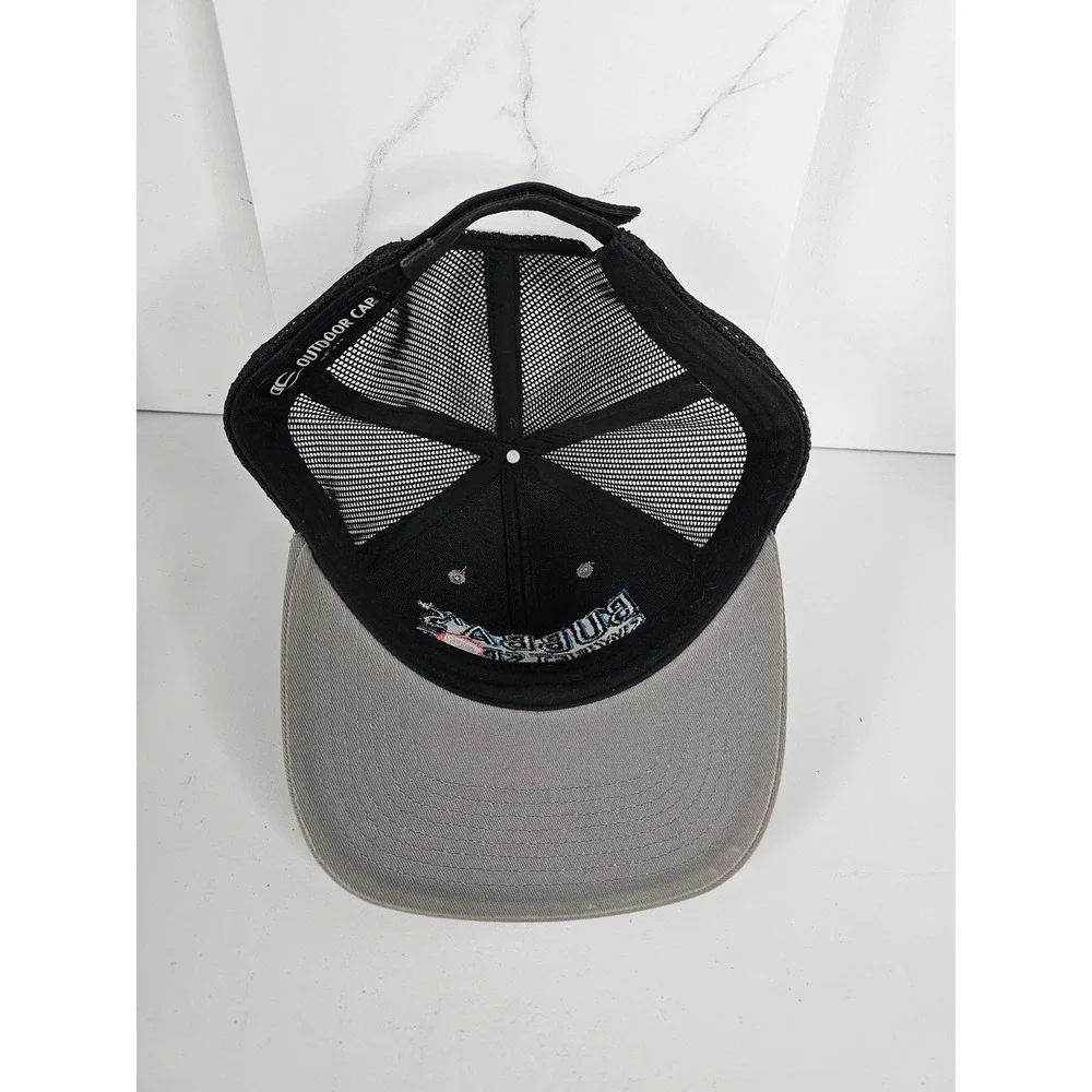 Outdoor Cap Bubba's Sweet Spot Pensacola Grey Black Trucker Hat Golf Cap Preppy